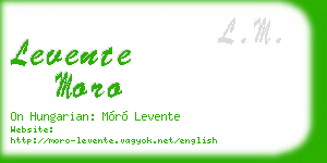 levente moro business card