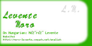 levente moro business card